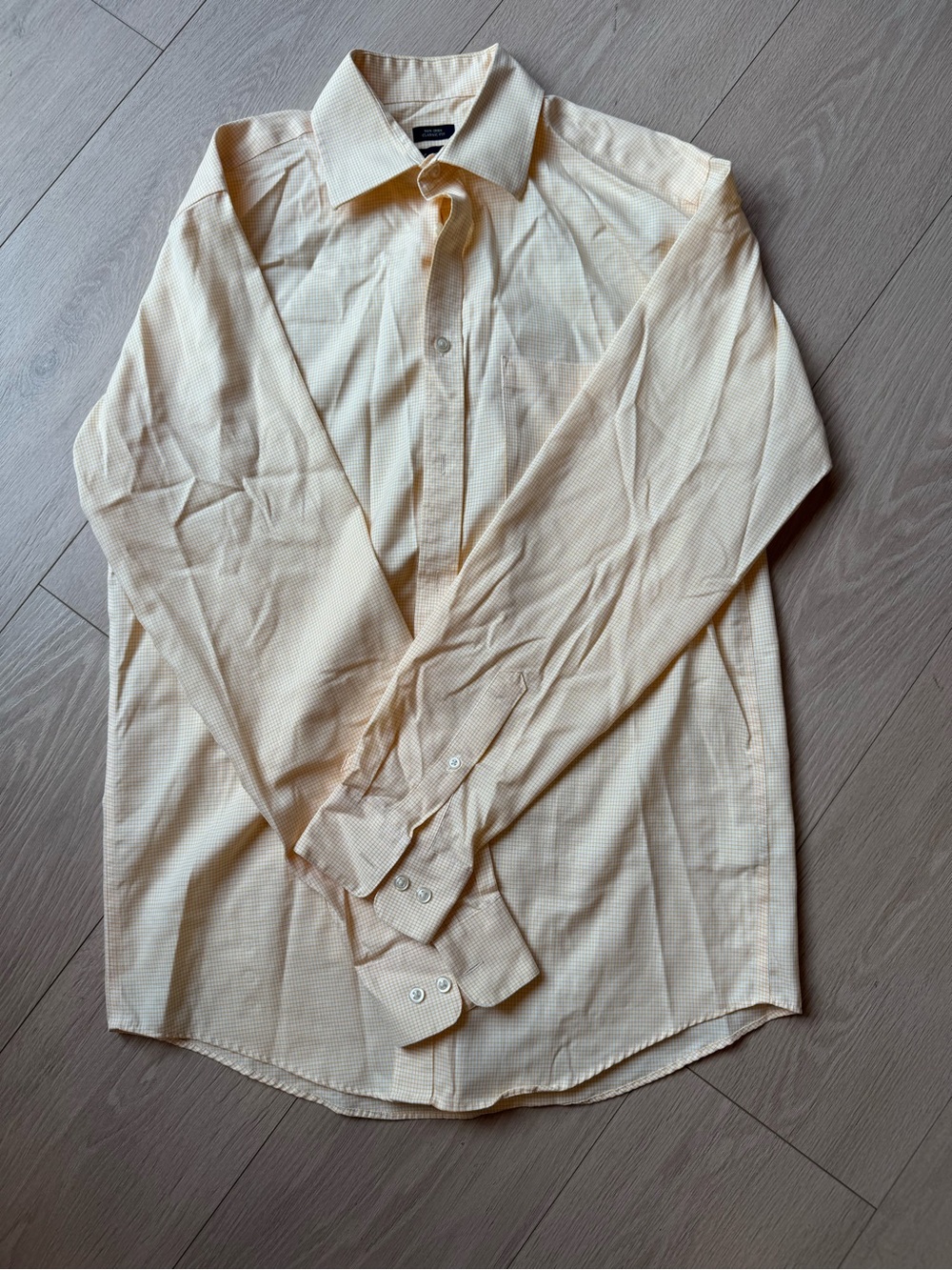Joseph & Feiss Cream Long-Sleeve Dress Shirt